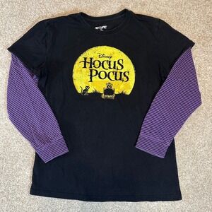 Disney Hocus Pocus Hot Topic Layered Sleeve Graphic‎ T Shirt Women's
